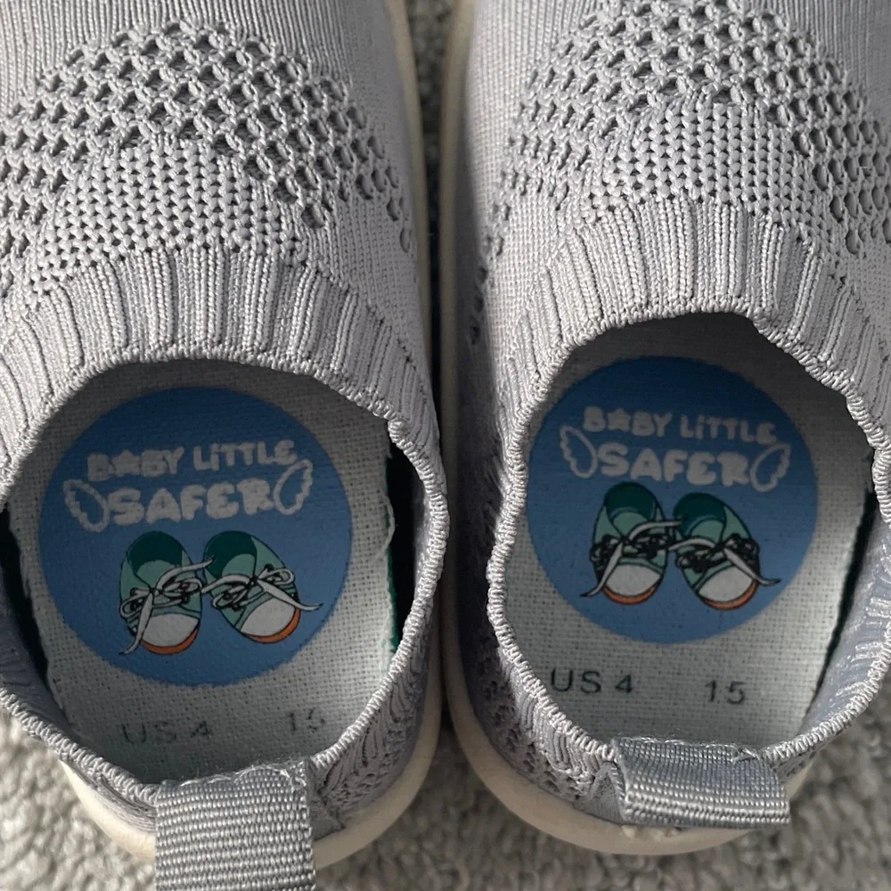 Gray Kids Slip-On Sneakers